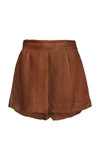 ANEMOS HIGH-WAIST SHORT SHORT IN LINEN CUPRO