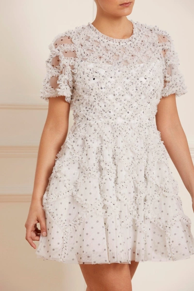 sachin and babi light blue dress Needle & Thread Polka Dot Evelyn Backless Micro Mini Dress In Multi