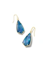 Kendra Scott Camry Drop Earrings In Gold Dark Blue Mother Of Pearl