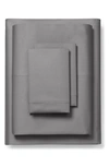 Boll & Branch Percale Hemmed Sheet Set, Queen In Pewter