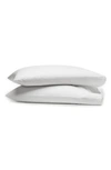 Boll & Branch Set Of 2 Percale Hemmed Pillowcases In Pewter