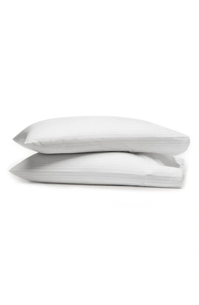 Boll & Branch Set Of 2 Percale Hemmed Pillowcases In Pewter