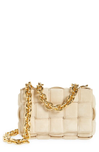 Bottega Veneta Chain Cassette Crossbody Bag In Chalk-gold