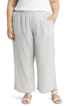 EILEEN FISHER ORGANIC LINEN CROP WIDE LEG PANTS