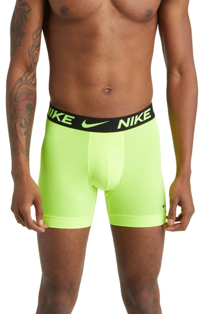 Nike Men's Dri-fit Adv Micro Boxer Briefs (3-pack) In Yellow