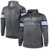 PROFILE HEATHER CHARCOAL TAMPA BAY LIGHTNING BIG & TALL STRIPE PULLOVER HOODIE