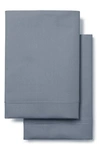 Boll & Branch Set Of 2 Signature Hemmed Pillowcases In Mineral