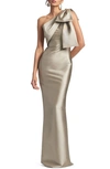 SACHIN & BABI BONNIE ONE-SHOULDER SATIN COLUMN GOWN