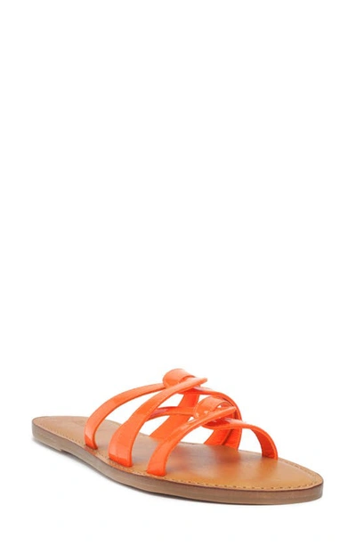 Schutz Lyta Slide Sandal In Orange