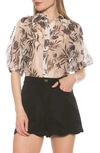 Alexia Admor Billie Floral Button-up Shirt In Oat Floral