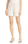 VINCE ESSENTIAL PULL-ON COTTON SWEAT SHORTS