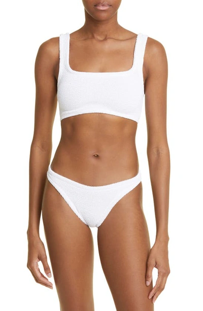 Hunza G Crinkle Two-piece Swimsuit In White