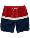 Fair Harbor The Anchor Trunk In Red Colorblock In Red