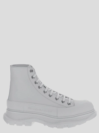 Alexander Mcqueen Ankle Boots In White