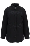 BURBERRY BURBERRY CREST EMBROIDERED LAYERED JACKET