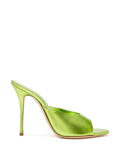 Casadei Spirulina Julia Ilary Flash Mule In Verde