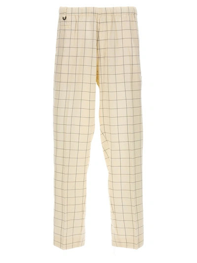 Undercover Check Trousers In White