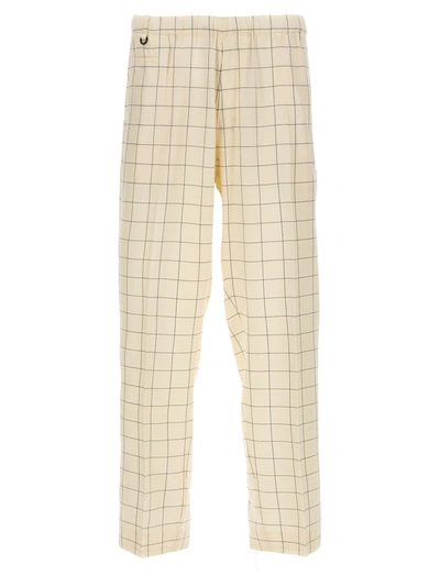 UNDERCOVER CHECK PANTS WHITE/BLACK