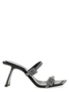 Benedetta Bruzziches Square Toe Rhinestone Double Strap Sandals