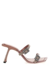Benedetta Bruzziches Jeweled Straps Square Toe Sandals