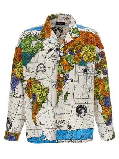 Saint Mxxxxxx World Map Shirt In Multicolour