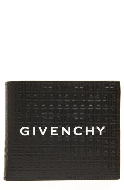 Givenchy 4g-motif Leather Bifold Wallet In Black