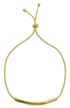 Adornia White Rhodium Plated Bar Station Slide Bracelet In Yellow