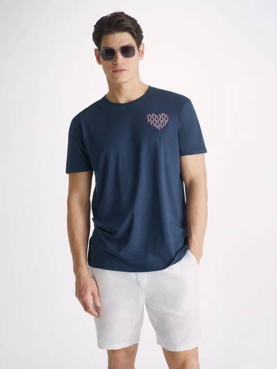 Derek Rose Men's T-shirt Ripley 15 Pima Cotton Navy
