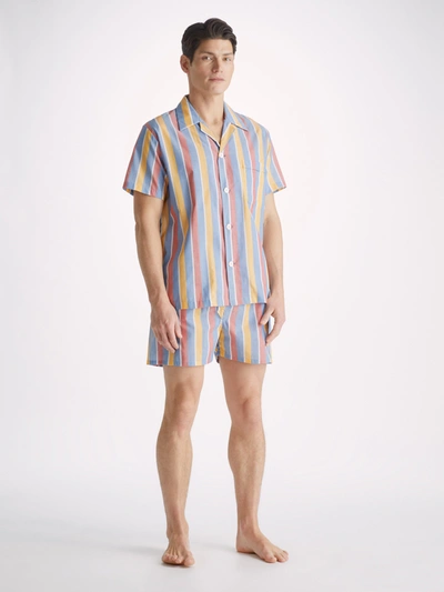 Derek Rose Men's Short Pyjamas Amalfi 19 Cotton Batiste Multi