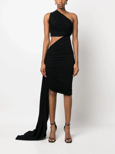Rick Owens Asymmetric-design Sleeveless Dress In 09 Black