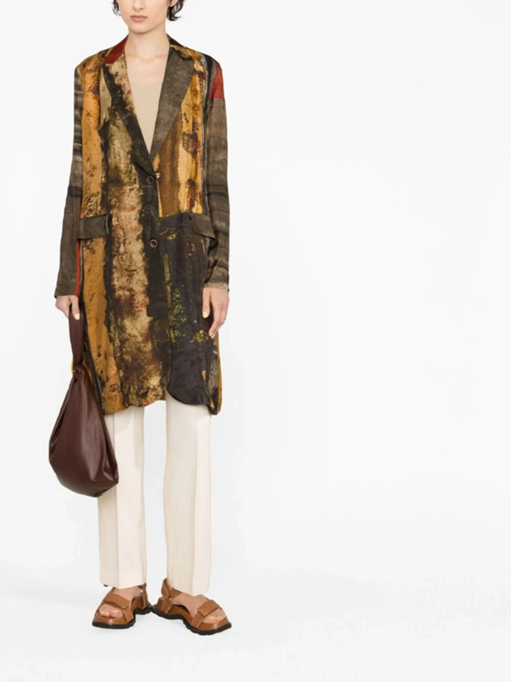 ジャケット Uma Wang KATIA JACKET Uma Wang Katia Jacket in Tan, Rose & White | Santa Fe Dry