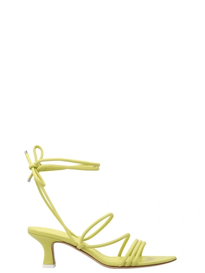 3juin 65mm Ankle Tie-fastening Sandals In Green