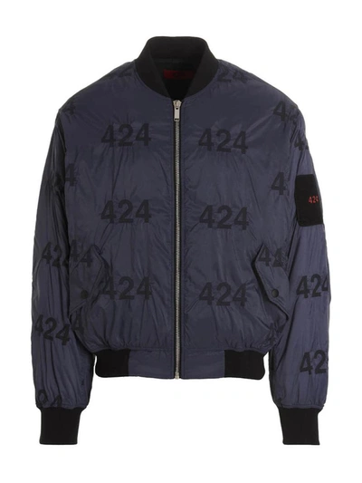 424 Logo-print Quilted Bomber Jacket In Multicolor