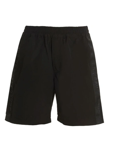 44 Label Group Black Bande Logo Shorts