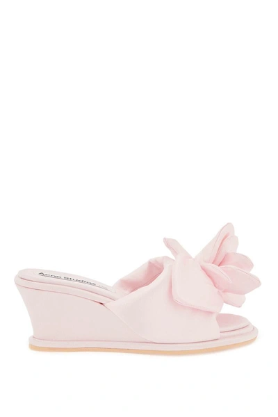 Acne Studios Satin Wedge Sandal In Pink