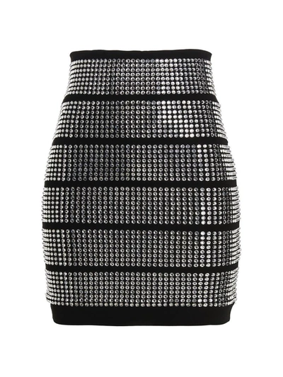 Alexandre Vauthier Crystallized Skirt In Black