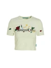 Andersson Bell Dasha Flower Garden Logo Cotton T-shirt In Green