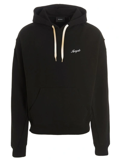 Axel Arigato Chopped Ombré Organic Cotton Hoodie In Black