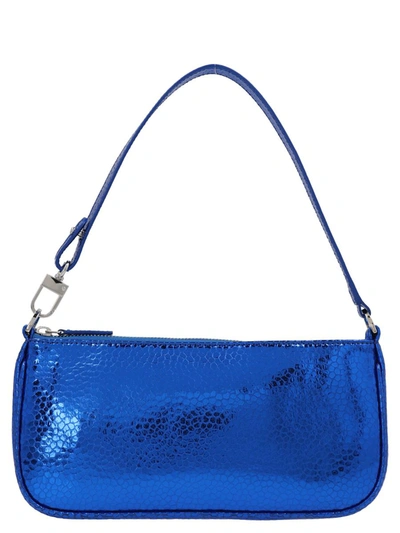 By Far Rachel Zipped Shoulder Bag In Blue