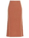 Chloé Flared Maxi Skirt In Orange