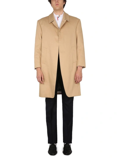Thom Browne Cotton Coat In Brown