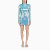 David Koma Minikleid Mit Pailletten In Light Blue