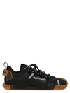 Dolce & Gabbana Mixed-material Ns1 Sneakers In Black