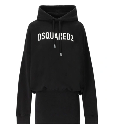 Dsquared2 Black Hooded Dress