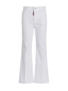 Dsquared2 'wide Leg Cropped' Jeans In White