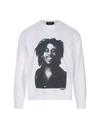 Dsquared2 Bob Marley Print Sweatshirt In White
