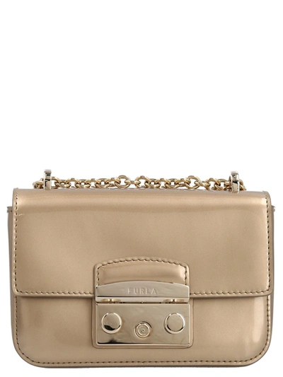 Furla Metropolis Crossbody Bag In Beige