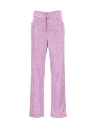 Giuseppe Di Morabito All-over Crystal Pants In Pink