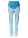 Giuseppe Di Morabito Light Blue Sequin Appliques Pants In Light Blue