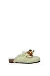 JW ANDERSON JW ANDERSON SLIPPERS AND CLOGS LEATHER GREEN LIGHT GREEN